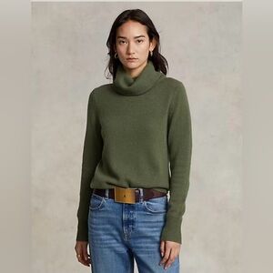 POLO RALPH LAUREN 100% Italian Cashmere Washable Lux Soft Turtleneck Sweater S P